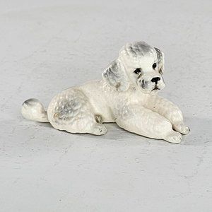 Vintage Josef Originals Miniature Poodle Figurine Dog Lying Down